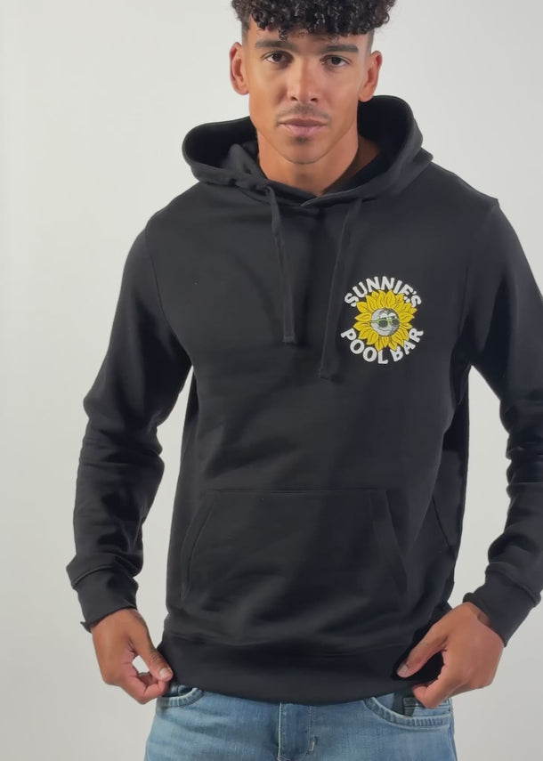 Lyle & Scott Hoodies Sunnies pool bar graphic pullover hoodie - jet black