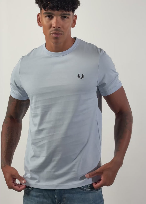 Fred Perry T-shirts Ringer t-shirt - light smoke