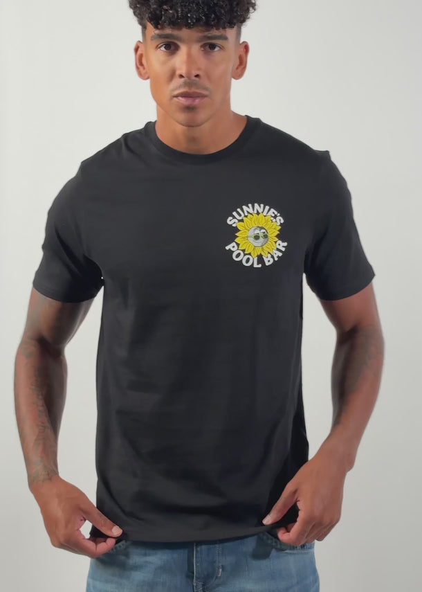 Lyle & Scott T-shirts Sunnies pool bar graphic t-shirt - jet black