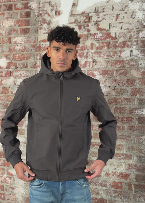 Lyle & Scott Jassen Mesh back softshell jacket - gunmetal