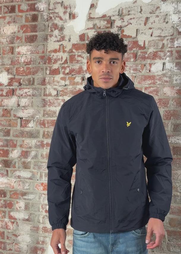 Lyle & Scott Jassen Zip through hooded jacket - dark navy