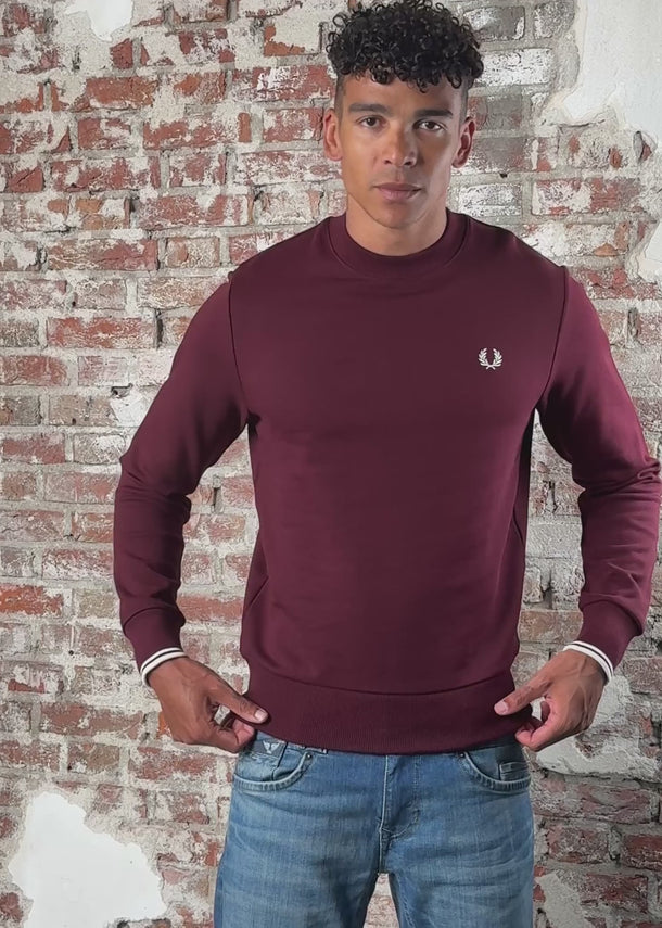 Fred Perry Truien Crew neck sweatshirt - oxblood ecru