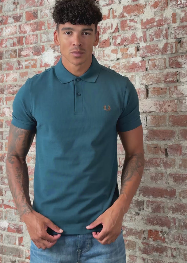 Fred Perry Polo's Plain polo - dark petrol shaded stone