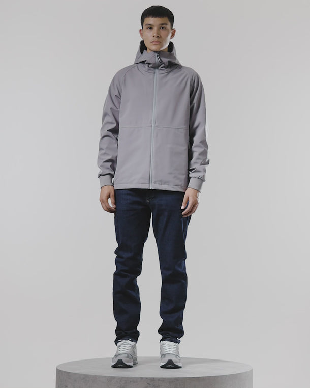 Weekend Offender Jassen Stipe softshell jacket - light grey