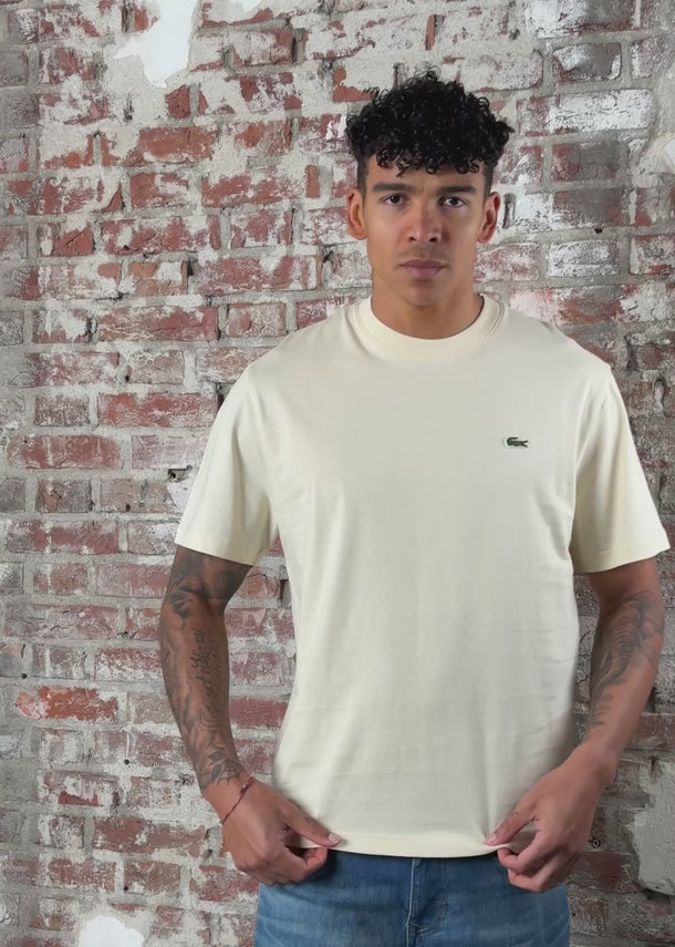 Lacoste T-shirts Cotton t-shirt - naturel clair