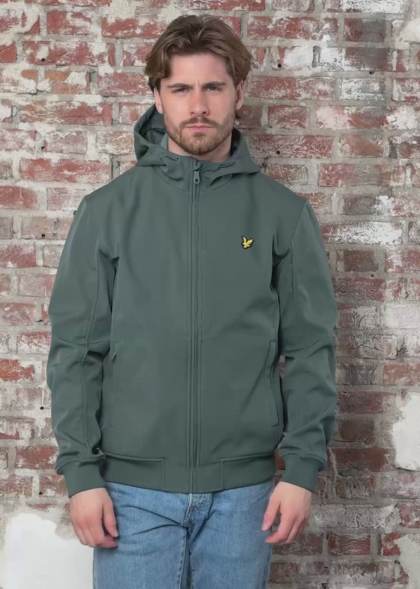 Lyle & Scott Jassen Mesh back softshell jacket - green mercurial