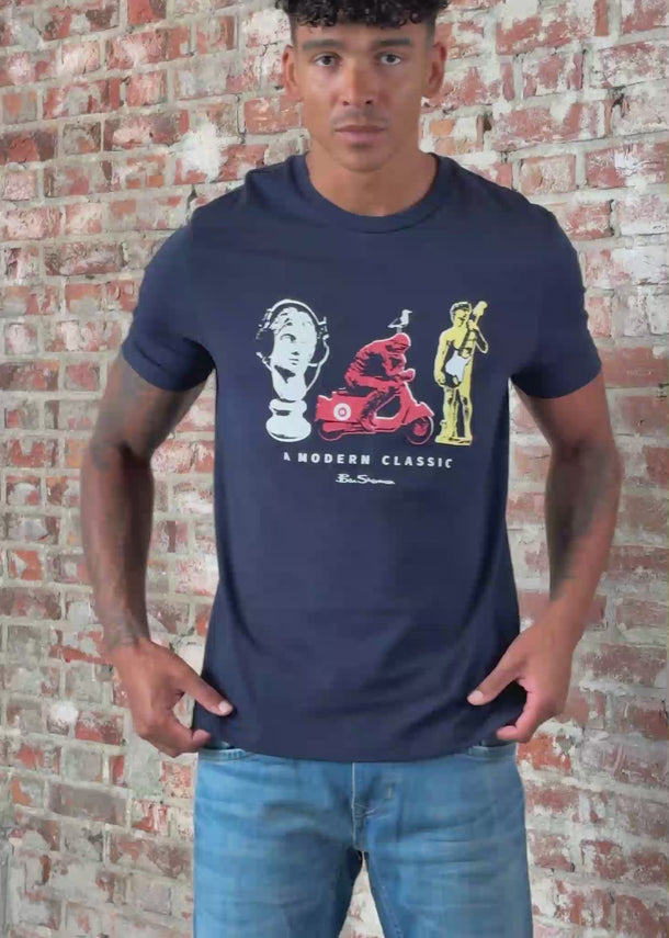 Ben Sherman T-shirts Statue tee - dark navy