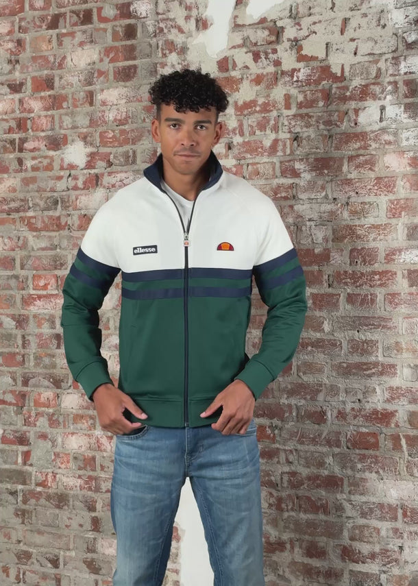 Ellesse Vesten Rimini track jacket - off white dark green