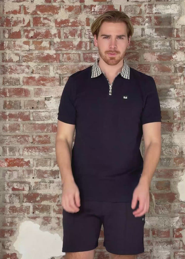 Weekend Offender Polo's Lachine - navy mid house check