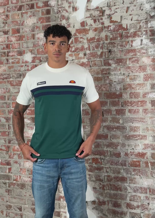 Ellesse T-shirts Venire tee - off white dark green