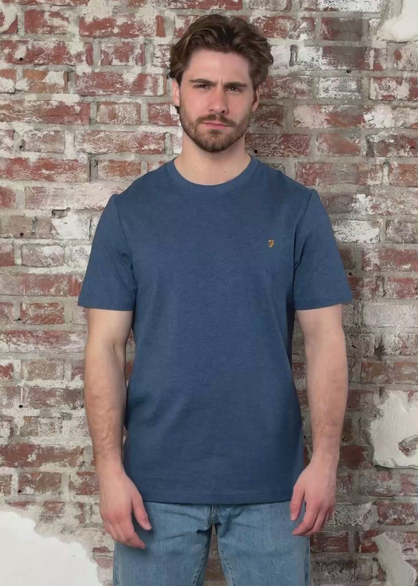 Farah T-shirts Danny reg ss tee - cold metal marl