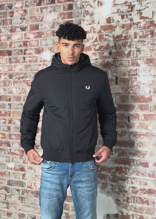 Fred Perry Jassen Hooded brentham jacket - black
