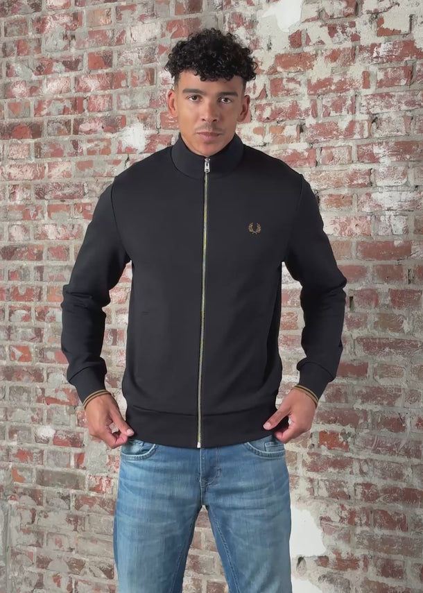 Fred Perry Truien Zip through sweatshirt - black