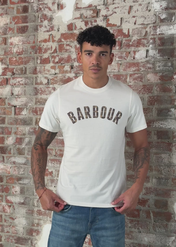 Barbour T-shirts Barbour berwick tartan t-shirt - whisper white