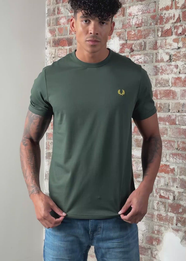 Fred Perry T-shirts Ringer t-shirt - court green
