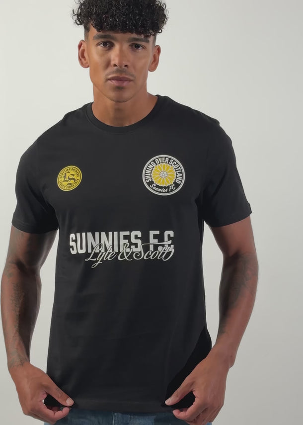 Lyle & Scott T-shirts Sunnies fc graphic t-shirt - jet black