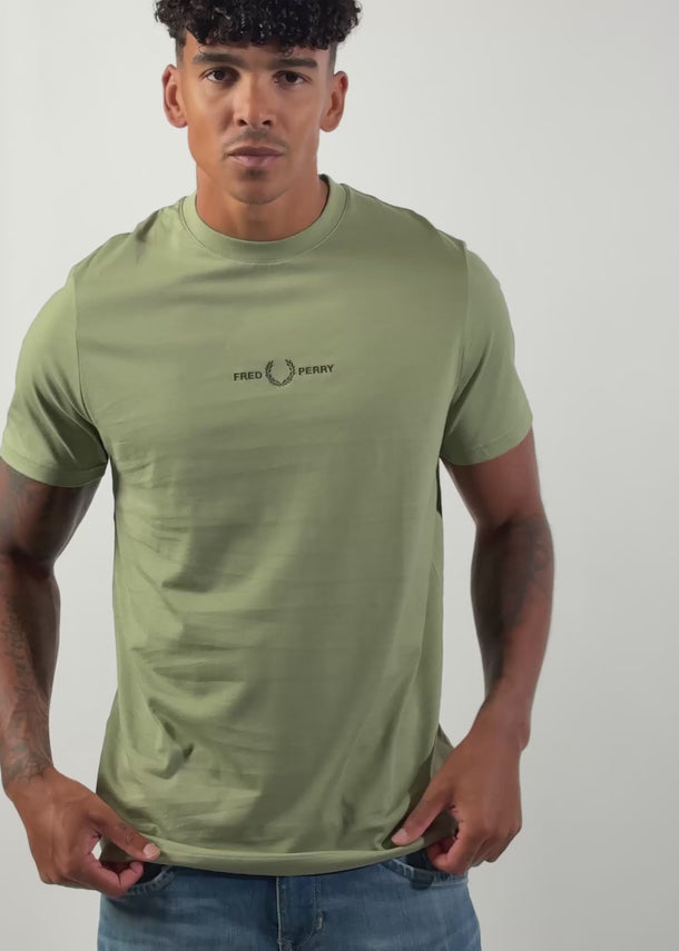 Fred Perry T-shirts Embroidered tshirt - olive mint