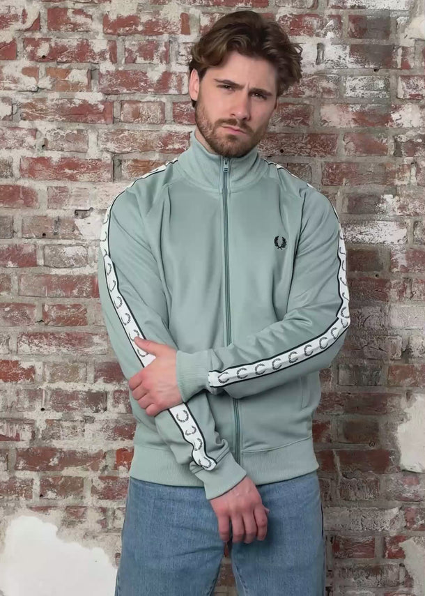 Fred Perry Vesten Taped track jacket - silver blue