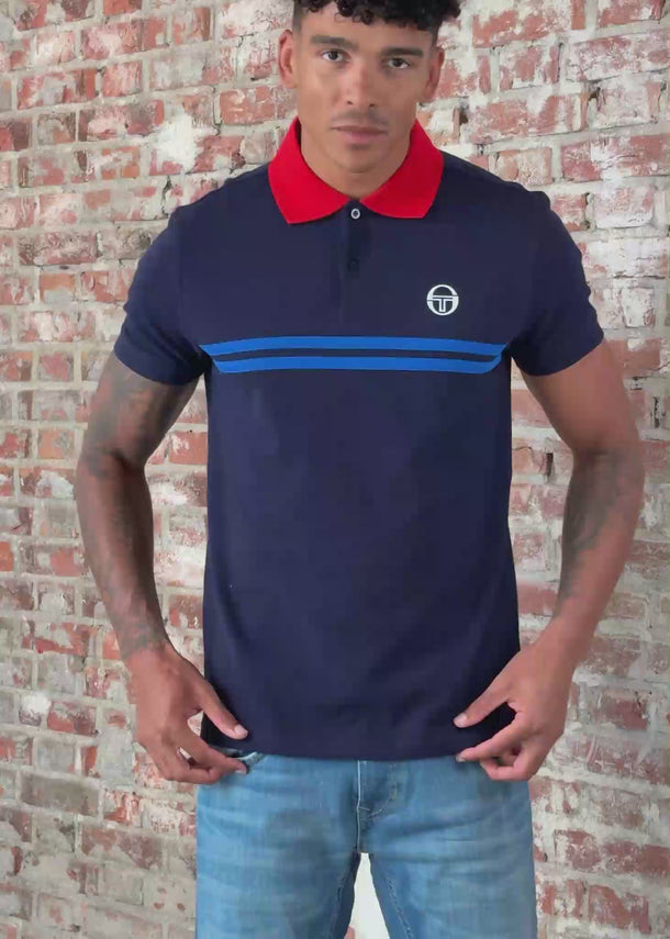 Sergio Tacchini Polo's Supermac polo - maritime blue adrenaline rush nautical b