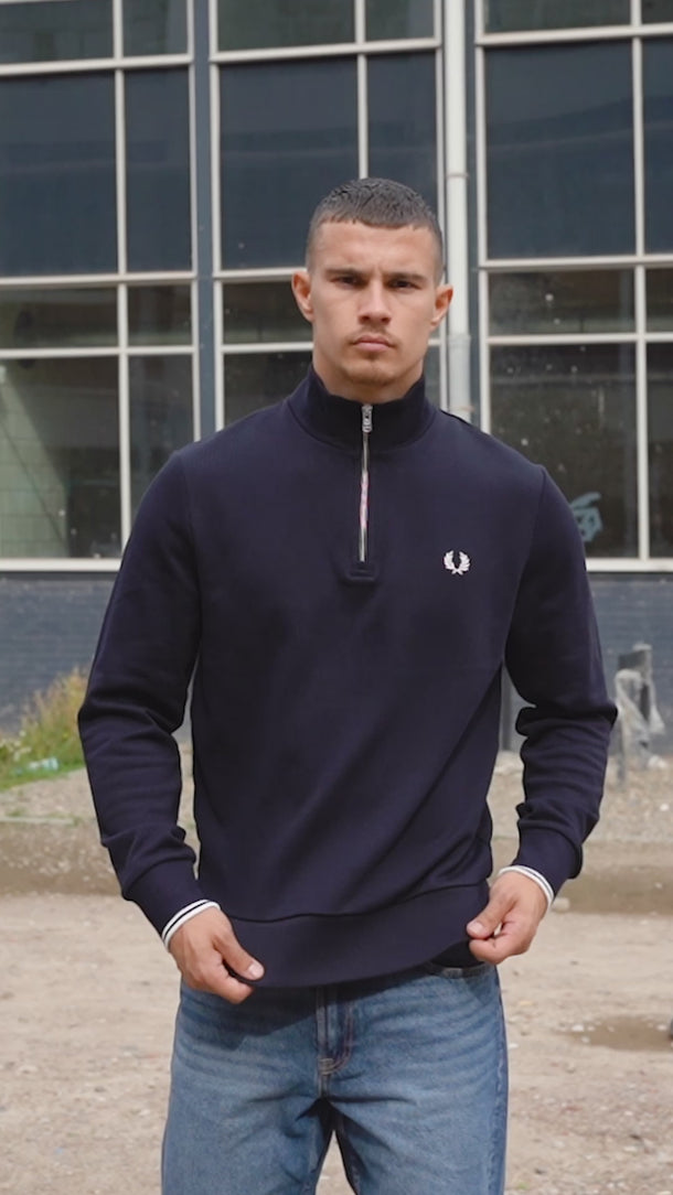 Fred Perry Truien Half zip sweatshirt - navy