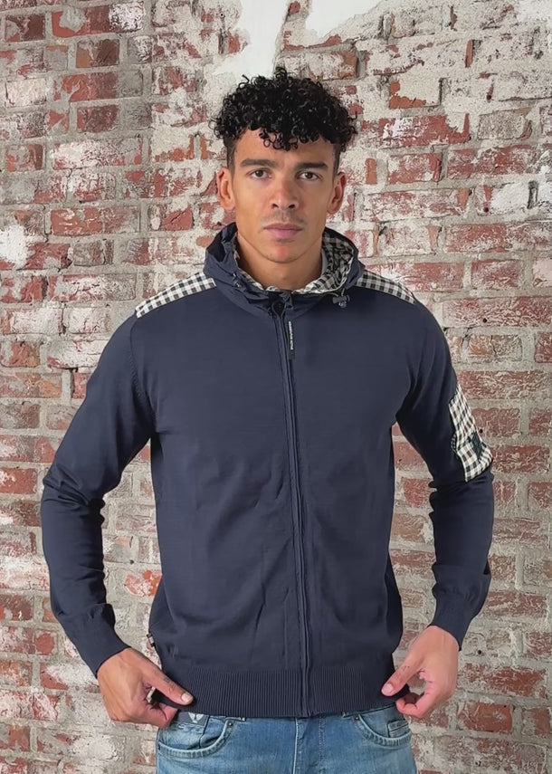 Aquascutum Hoodies Lamina pocket fz hoodie - navy