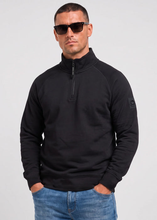 Siren quarter zip sweat - black