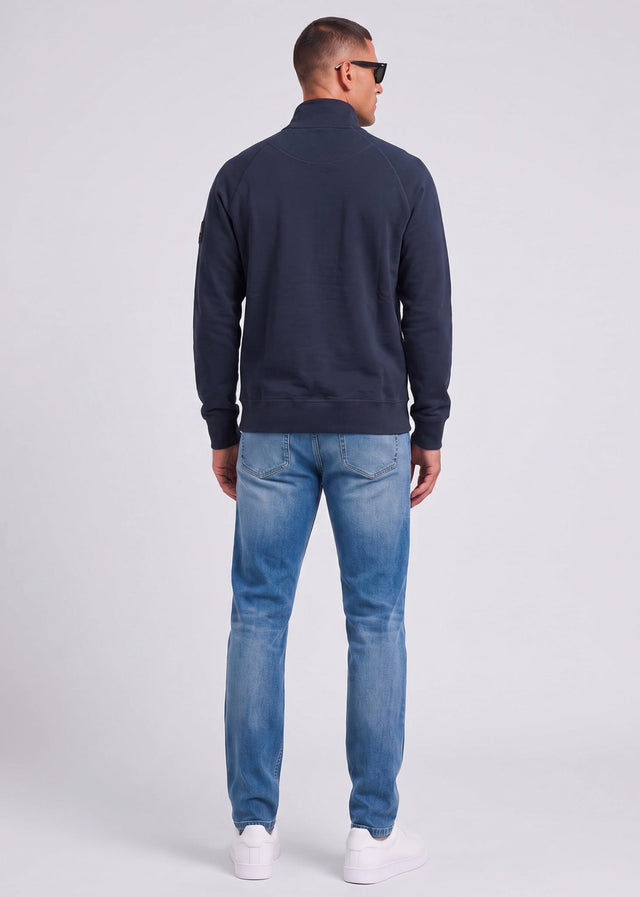 Marshall Artist Truien Siren quarter zip sweat - navy