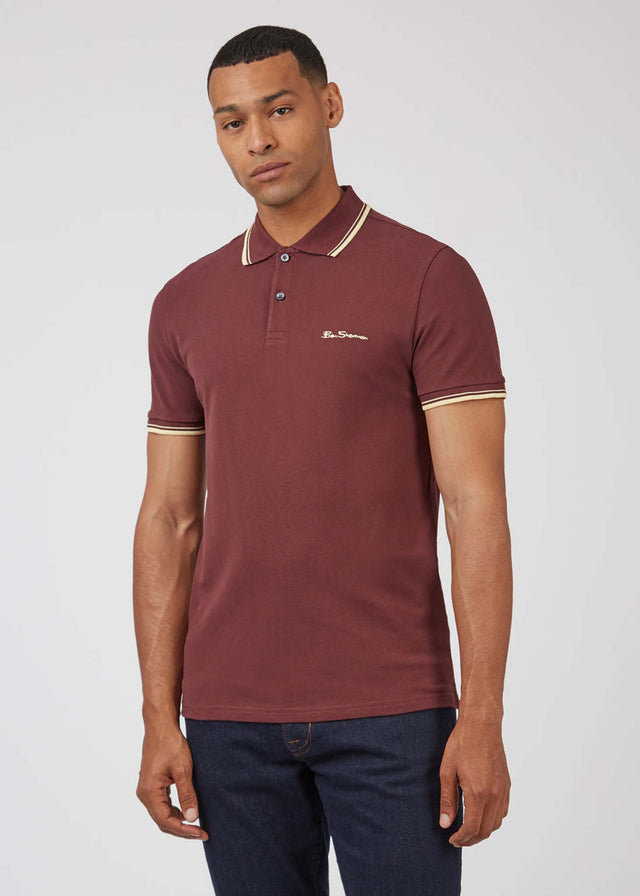 Ben Sherman Polo's  Signature polo - aubergine 