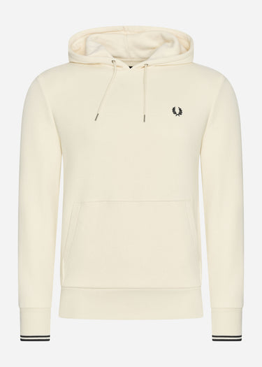 Fred Perry Hoodies  Tipped hooded sweatshirt - ecru 
