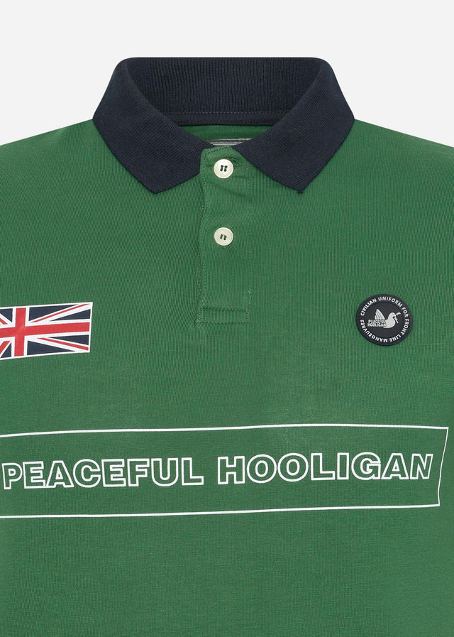 Peaceful Hooligan Polo's  Flag polo - race green 