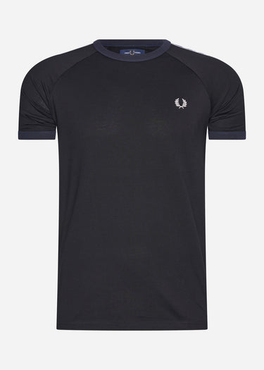 Fred Perry T-shirts  Panelled taped t-shirt - black 