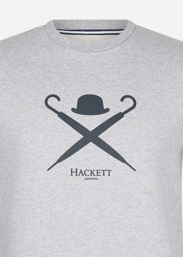 Hackett London T-shirts  Large logo t-shirt - light grey marl 