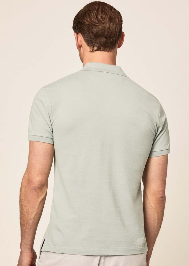 Hackett London Polo's  Cotton pique polo shirt - duck egg 