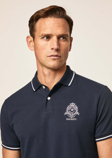 Hackett London Polo's  Heritage logo polo - navy blazer 