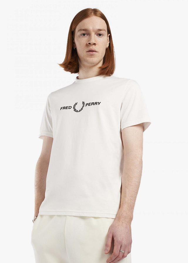 Fred Perry T-shirts Graphic branded t-shirt - snow white (Copy)