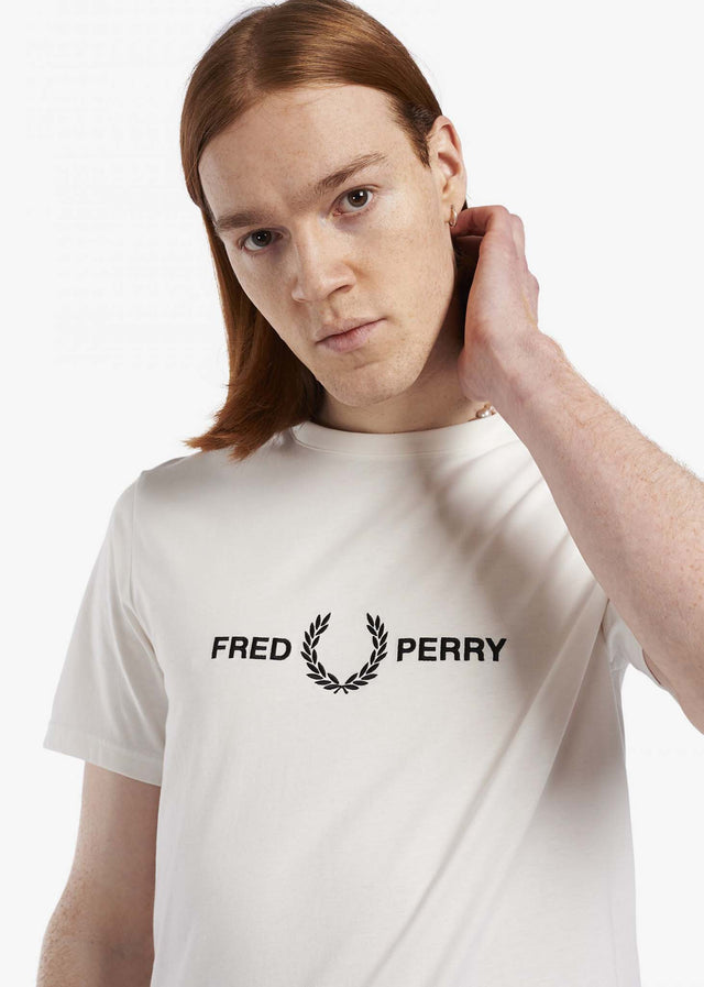 Fred Perry T-shirts Graphic branded t-shirt - snow white (Copy)