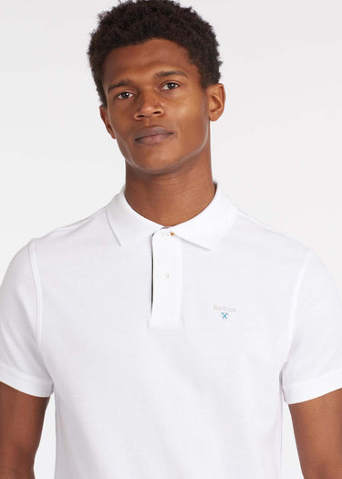 Barbour Polo's  Tartan pique polo shirt - white dress 