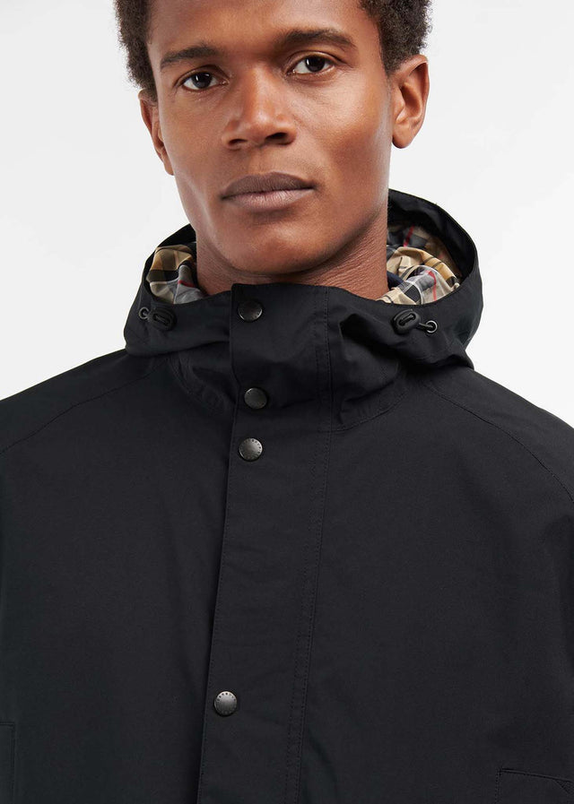 Barbour Jassen  Waterproof hooded bedale - black dress 