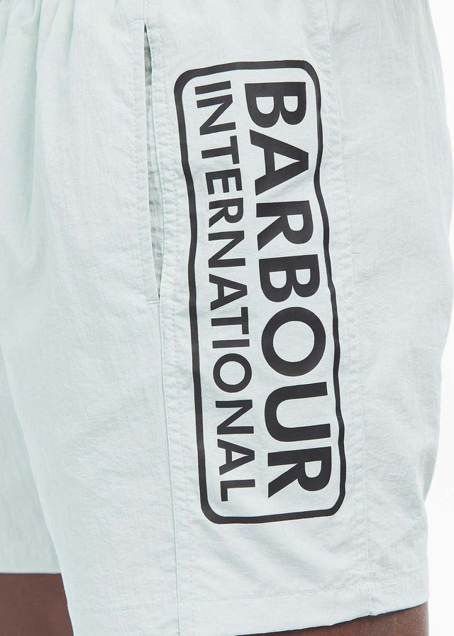 Barbour International Zwembroeken  Large logo swim short- pastel spruce 