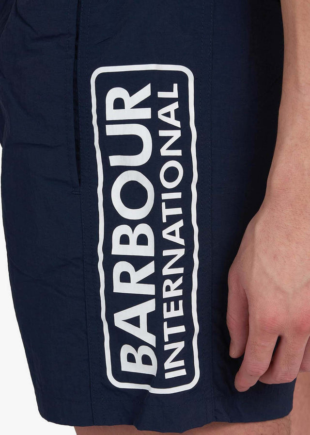 Barbour International Zwembroeken  Large logo swim short- international navy 